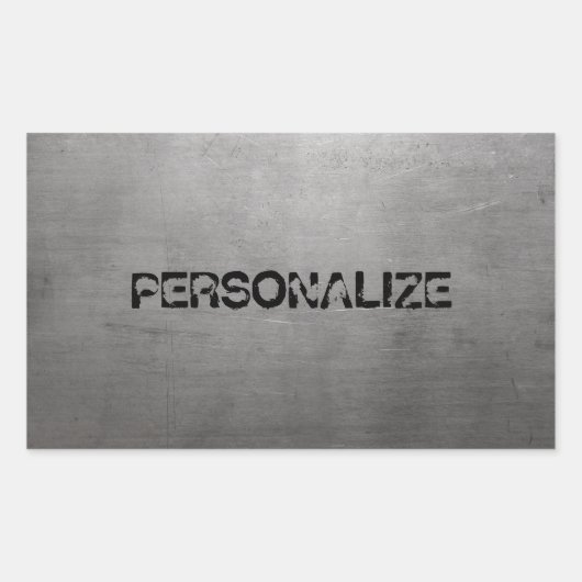 Sticker Rectangulaire Texture métallique brossée (Devant)