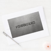Sticker Rectangulaire Texture métallique brossée (Enveloppe)