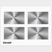 Sticker Rectangulaire Texture métallique radiale personnalisée (Feuille)