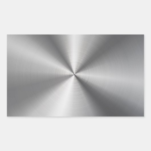 Sticker Rectangulaire Texture métallique radiale personnalisée (Devant)
