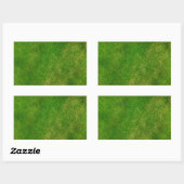 Sticker Rectangulaire Texture verte (Feuille)