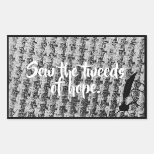 Sticker Rectangulaire texture vintage motion photo tweed arrière - plan