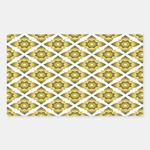 Sticker Rectangulaire thai ikat sans couture arrière - plan motif