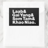 Sticker Rectangulaire Thai Isaan Street Food (Sac)