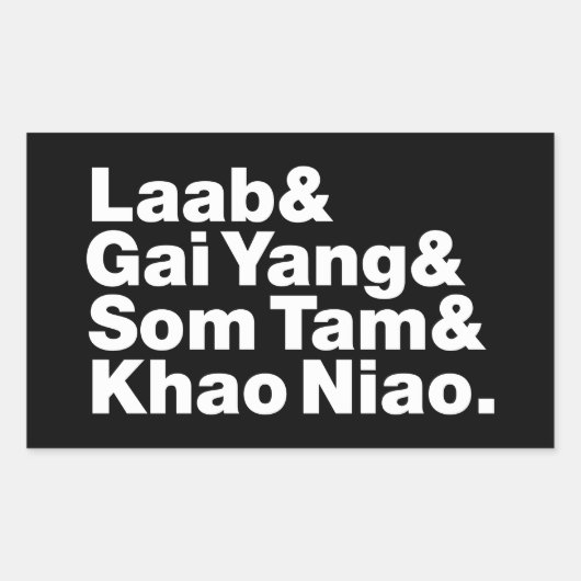 Sticker Rectangulaire Thai Isaan Street Food (Devant)