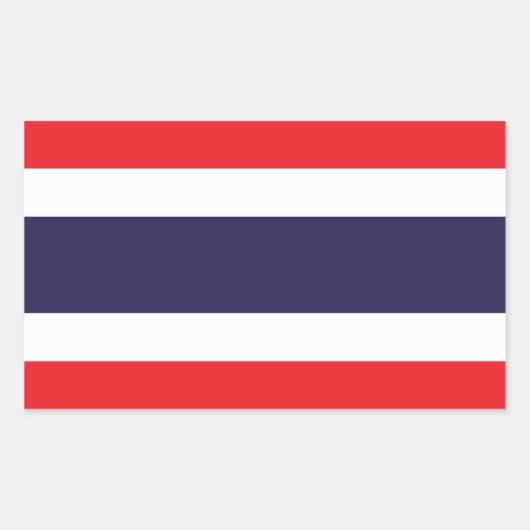 Sticker Rectangulaire Thaïlande - Drapeau thaï (Devant)