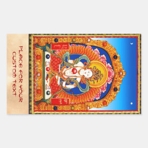 Sticker Rectangulaire Thangka cool Dragon roi Bodhisattva