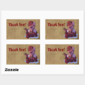 Sticker Rectangulaire Thank You wolf (Feuille)