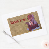 Sticker Rectangulaire Thank You wolf (Enveloppe)