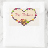 Sticker Rectangulaire Thanksgiving Heart et Cornucopia (Sac)