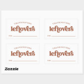 Sticker Rectangulaire Thanksgiving Leftovers | Boho et Retro (Feuille)
