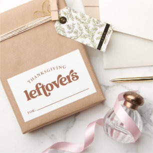 Sticker Rectangulaire Thanksgiving Leftovers Boho et Retro