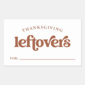 Sticker Rectangulaire Thanksgiving Leftovers | Boho et Retro (Devant)