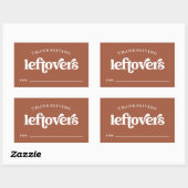 Sticker Rectangulaire Thanksgiving Leftovers | Boho et Retro Terracotta (Feuille)