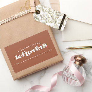 Sticker Rectangulaire Thanksgiving Leftovers   Boho et Retro Terracotta