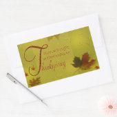 Sticker Rectangulaire Thanksgiving veut typographie Feuilles (Enveloppe)