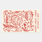 Sticker Rectangulaire That's Amore Italian Food CUSTOM Bridal Shower (Devant)