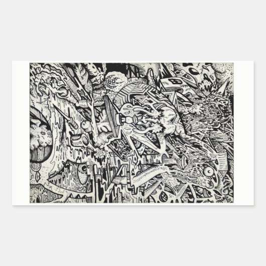 Sticker Rectangulaire The Adept, par Brian Benson (Devant)