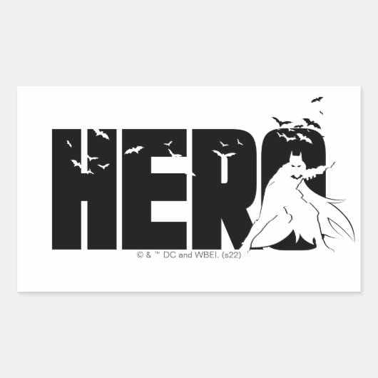 Sticker Rectangulaire The Batman "Hero" Graphic (Devant)
