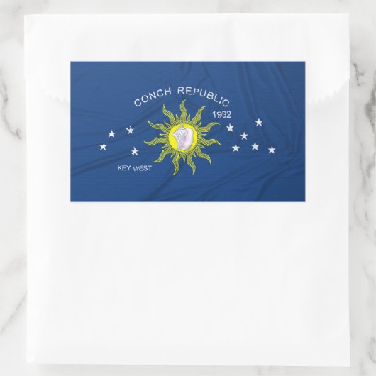 Sticker Rectangulaire The Conch Republic (Sac)