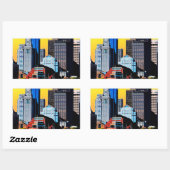 Sticker Rectangulaire The Custom House Boston USA Poster Card Magnet (Feuille)