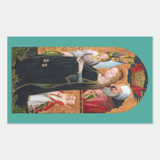 Sticker Rectangulaire The Expectant Madonna with Saint Joseph 4-UP (Devant)
