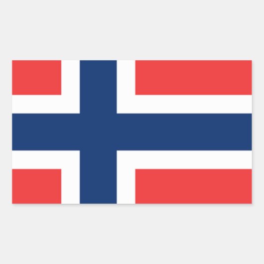 Sticker Rectangulaire The Flag of Norway - Scandinavia (Devant)