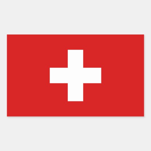 Sticker Rectangulaire The Flag of Switzerland (Devant)