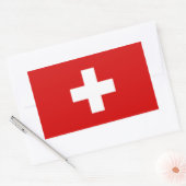 Sticker Rectangulaire The Flag of Switzerland (Enveloppe)