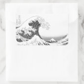 Sticker Rectangulaire The Great Wave / Black & White (Sac)