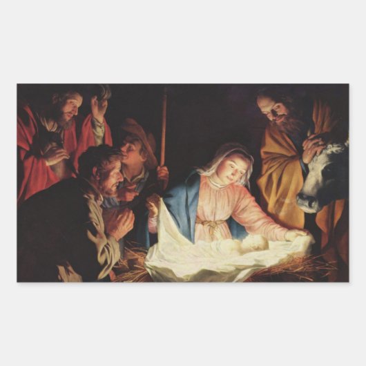 Sticker Rectangulaire The Holy Family and the Three Wise Men (Devant)