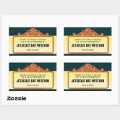 Sticker Rectangulaire Theater Marquee Bar Bat mitzvah (Feuille)