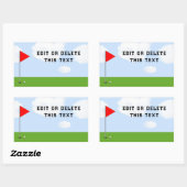 Sticker Rectangulaire Thème de golf (Feuille)