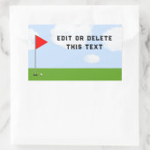 Sticker Rectangulaire Thème golf  (Sac)