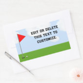 Sticker Rectangulaire Thème golf  (Enveloppe)