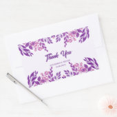 Sticker Rectangulaire Thème Mariage Feuille violet (Enveloppe)