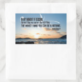 Sticker Rectangulaire Theodore Roosevelt Citation Inspirationnelle "Déci (Sac)