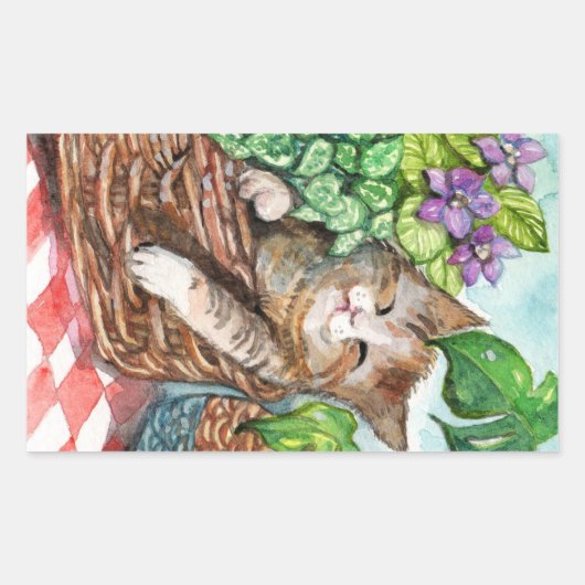 Sticker Rectangulaire Thérapie de la sieste (Devant)
