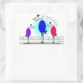 Sticker Rectangulaire Thérapie respiratoire Cadeaux "Ambu Birds" (Sac)