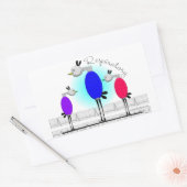 Sticker Rectangulaire Thérapie respiratoire Cadeaux "Ambu Birds" (Enveloppe)