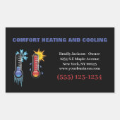 Sticker Rectangulaire Thermomètre Climatisation Chauffage Professionnel (Devant)