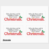 Sticker Rectangulaire They mean Christmas (Feuille)