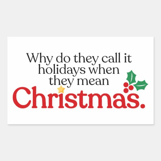 Sticker Rectangulaire They mean Christmas (Devant)