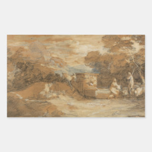 Sticker Rectangulaire Thomas Gainsborough - Paysage de montagne