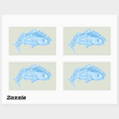 Sticker Rectangulaire thon rouge de l'Atlantique (Feuille)