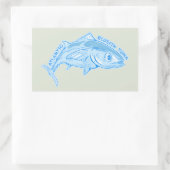 Sticker Rectangulaire thon rouge de l'Atlantique (Sac)