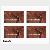 Sticker Rectangulaire THUNDERATION ! ancienne police blanche sur Suede P (Feuille)