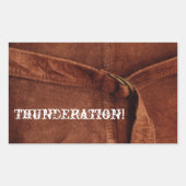 Sticker Rectangulaire THUNDERATION ! ancienne police blanche sur Suede P (Devant)