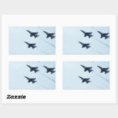 Sticker Rectangulaire Thunderbirds F-16 Airshow (Feuille)