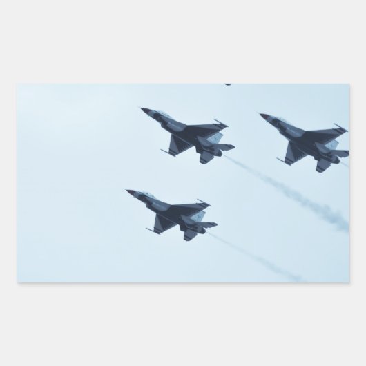 Sticker Rectangulaire Thunderbirds F-16 Airshow (Devant)